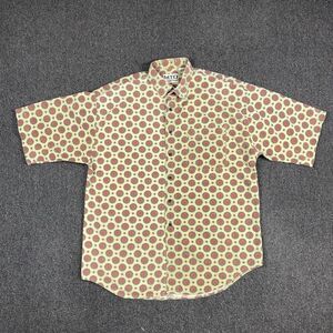 MTO International Shirt Button Up Short Sleeve Collared Floral Mens Size Large